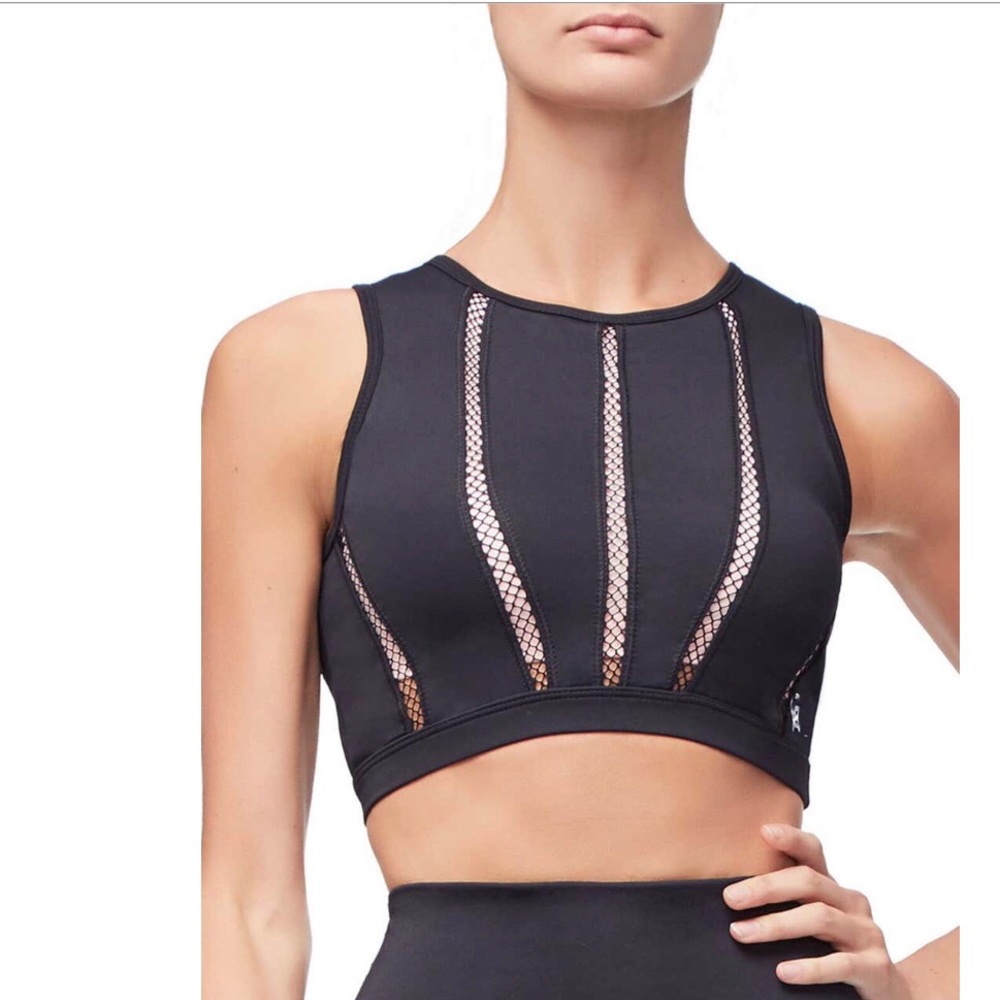 NEW ❤️ Good American – Mixed Mesh Crop Top